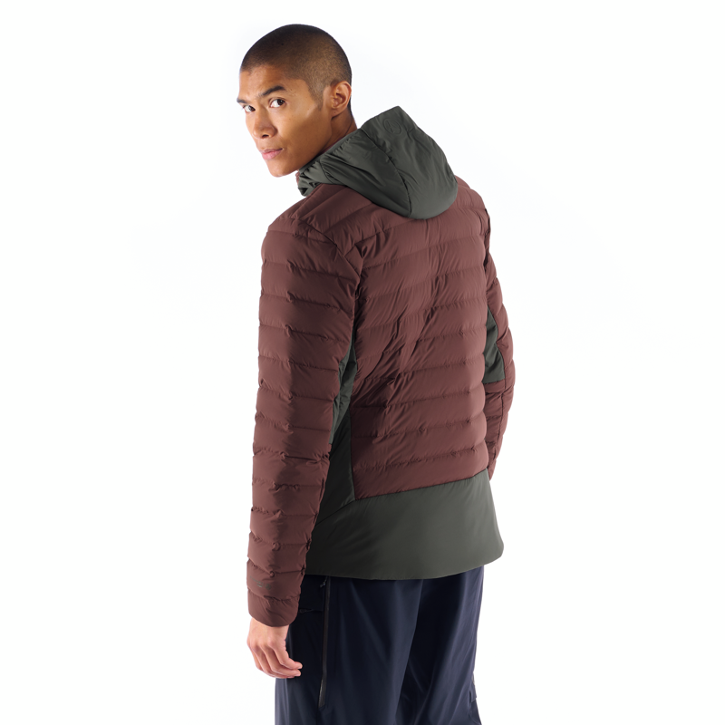 Artilect Mens Divide Fusion Stretch Hoodie Amaranth / Black-2